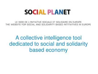 A collective intelligence tool dedicated to social and solidarity based economy