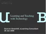 Learning and Teaching with Technology - slide 1