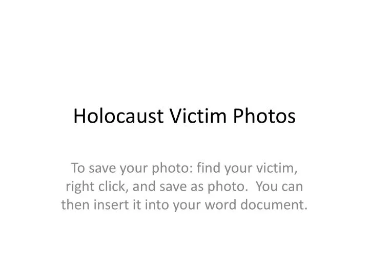 holocaust victim photos