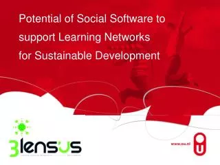 Potential of Social Software to support Learning Networks for Sustainable Development