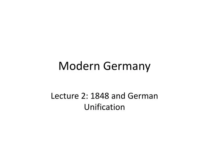 modern germany