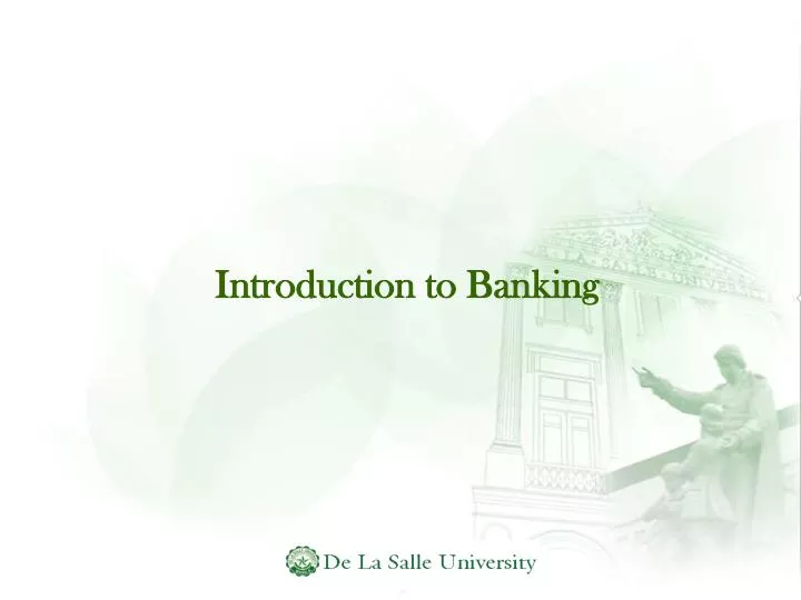 introduction to banking