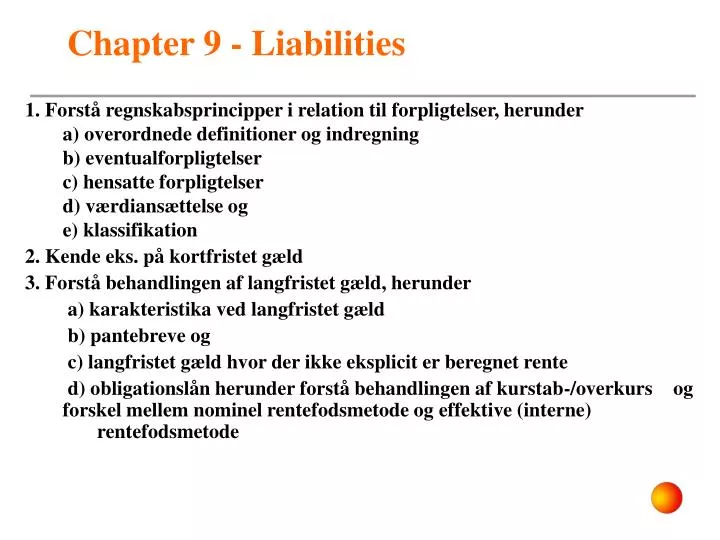 chapter 9 liabilities