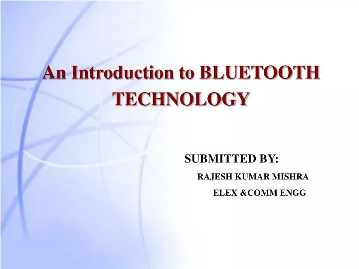 an introduction to bluetooth technology