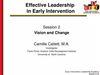 Effective Leadership in Early Intervention