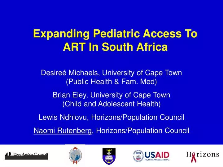 expanding pediatric access to art in south africa