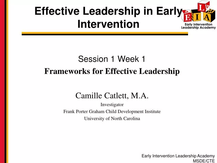 effective leadership in early intervention