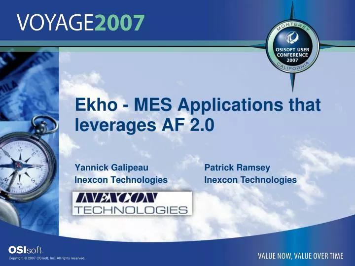ekho mes applications that leverages af 2 0