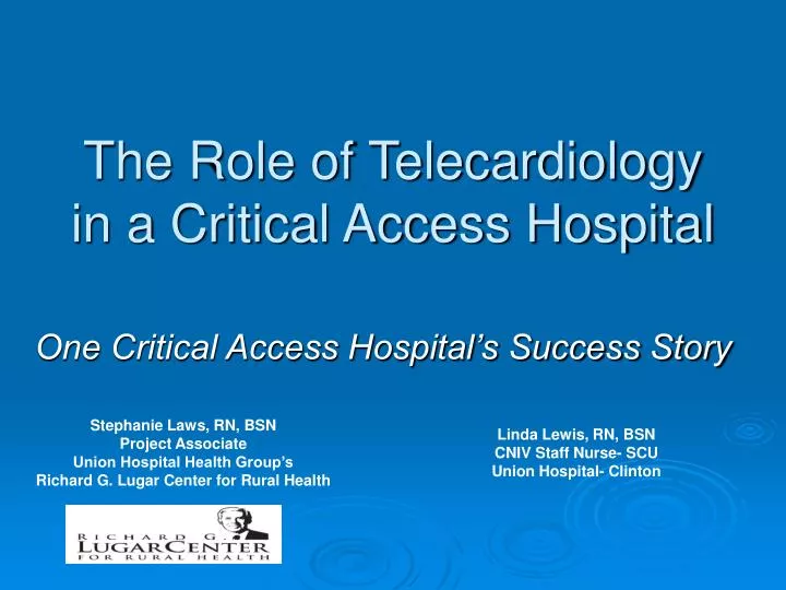 the role of telecardiology in a critical access hospital