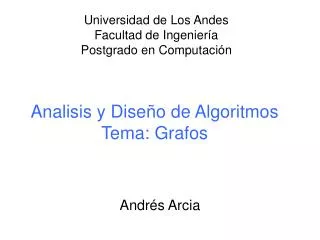 analisis y dise o de algoritmos tema grafos