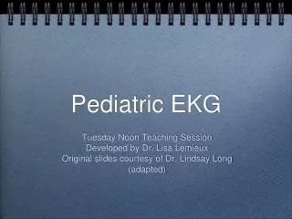 Pediatric EKG
