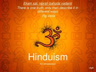 Hinduism An introduction