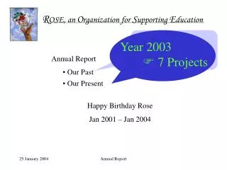 Year 2001 2 Projects