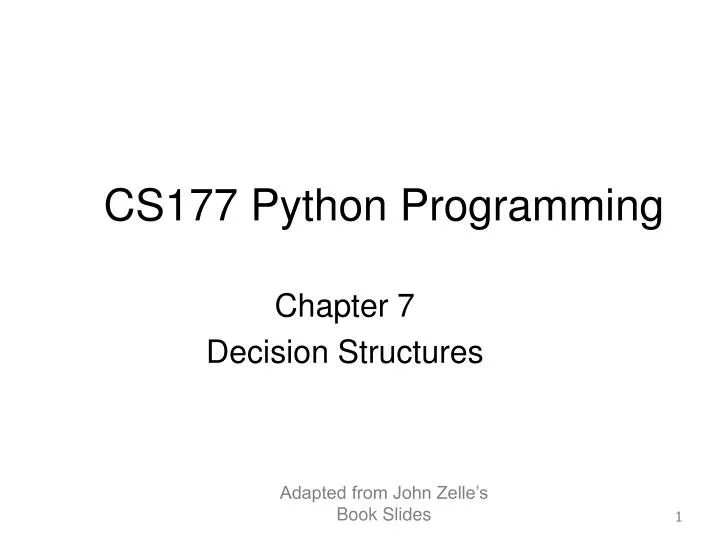 cs177 python programming