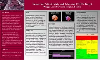 Improving Patient Safety and Achieving CQUIN Target Whipps Cross University Hospital, London