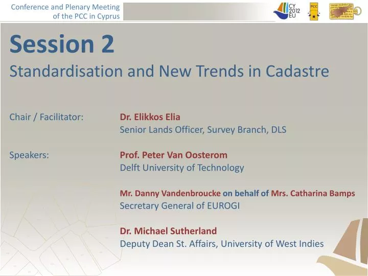 session 2 standardisation and new trends in cadastre