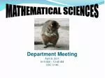 DMS and Geosciences Department Meeting Insights – April 8, 2011 - slide 1