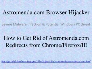 How to Remove Astromenda.com (Astromenda Search) from IE/FF/