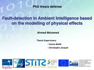 Fault-detection in Ambient Intelligence based on the modelling of physical effects