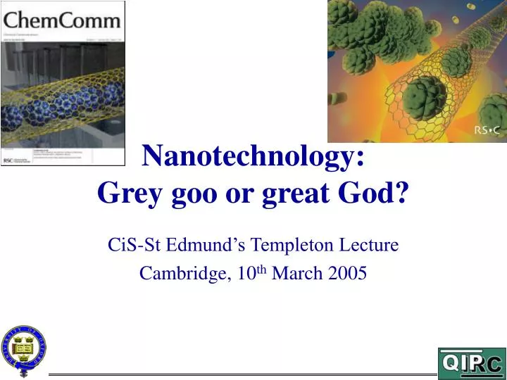 nanotechnology grey goo or great god