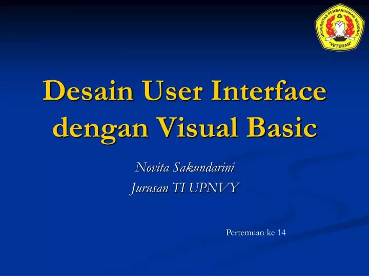 desain user interface dengan visual basic