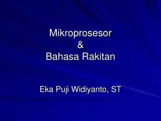 mikroprosesor bahasa rakitan