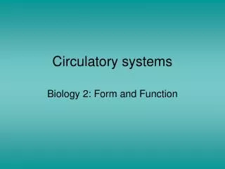 circulatory systems