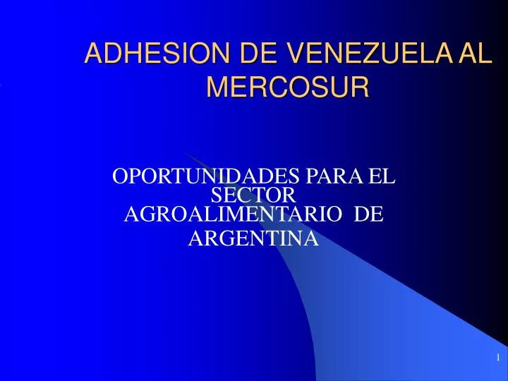 adhesion de venezuela al mercosur