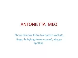 antonietta meo