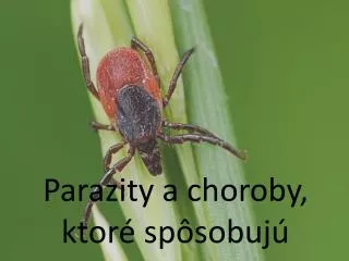 parazity a choroby ktor sp sobuj