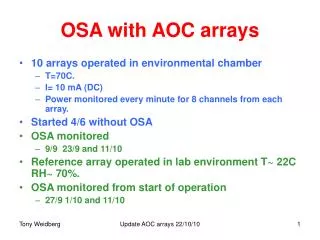 OSA with AOC arrays