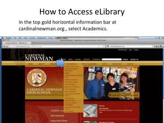 How to Access eLibrary