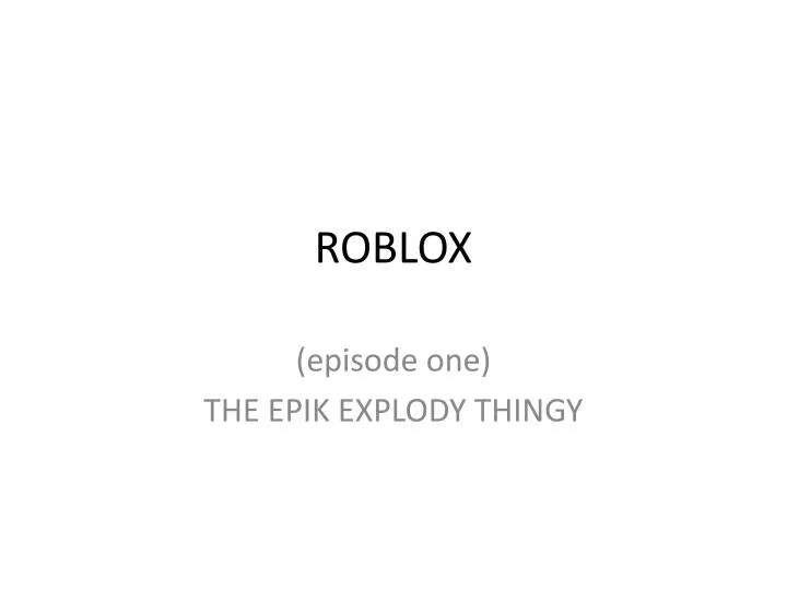 Roblox ppt download