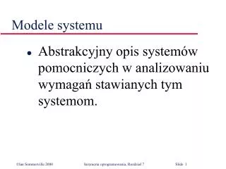 modele systemu