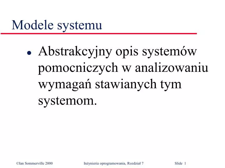 modele systemu