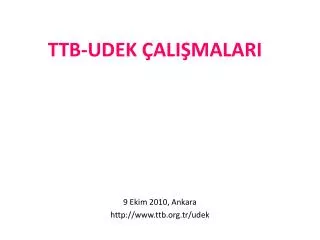 ttb udek ali malari
