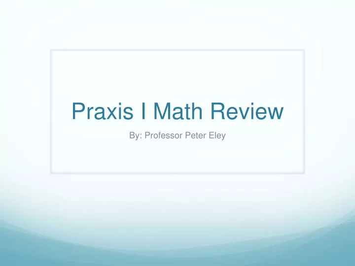 praxis i math review