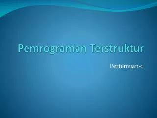 pemrograman terstruktur