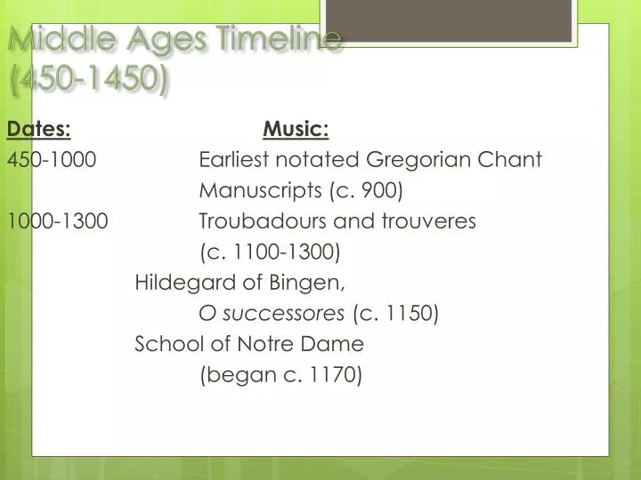 middle ages timeline 450 1450