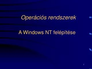 oper ci s rendszerek