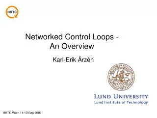 Networked Control Loops - An Overview