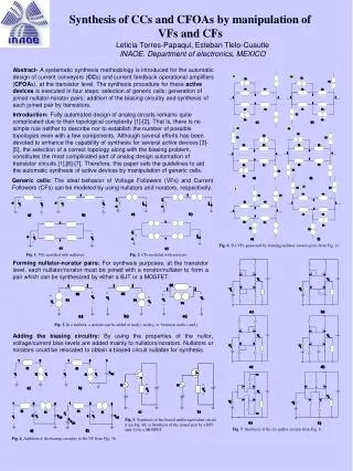 Synthesis of CCs and CFOAs by manipulation of VFs and CFs