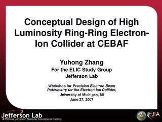 Conceptual Design of High Luminosity Ring-Ring Electron-Ion Collider at CEBAF
