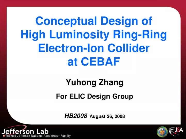 conceptual design of high luminosity ring ring electron ion collider at cebaf