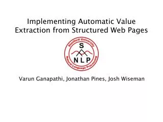 Implementing Automatic Value Extraction from Structured Web Pages