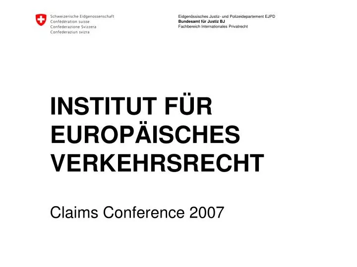institut f r europ isches verkehrsrecht