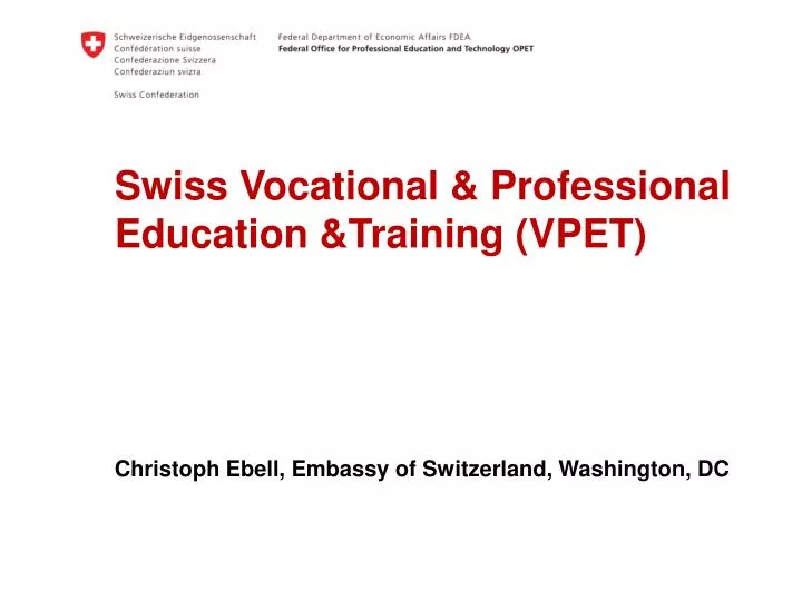 swiss vocational professional education training vpet