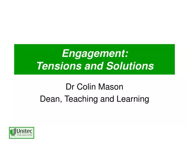 engagement tensions and solutions