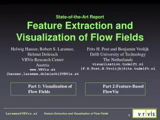State-of-the-Art Report Feature Extraction and Visualization of Flow Fields