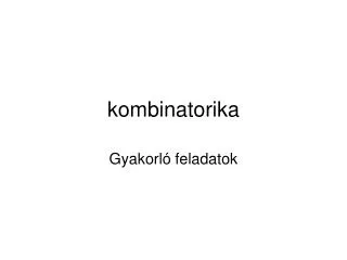 kombinatorika